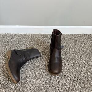 Teva De La Vina 1005938 Brown Green Leather Ankle Boots Riding Short Womens 7